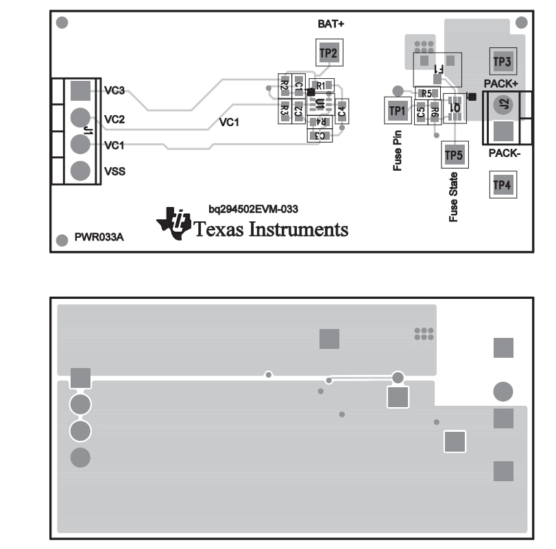 위치 회로 - Texas Instruments bq294502EVM-033 평가 모듈